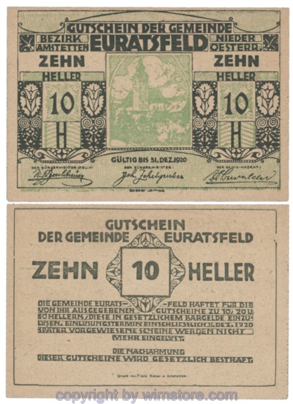Euratsfeld, J00192e, 10 Heller; 1-2