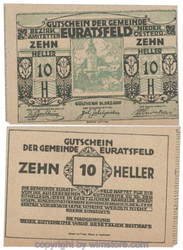 Euratsfeld, J00192e, 10 Heller; 1-2
