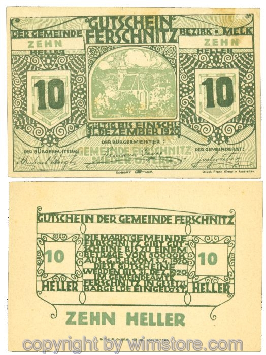 Ferschnitz, J00198a, 10 Heller; 1-