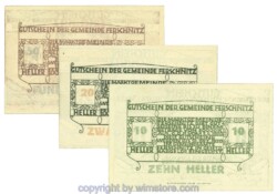 Ferschnitz, J00198b, Serie 10, 20, 50 Heller; 1-2