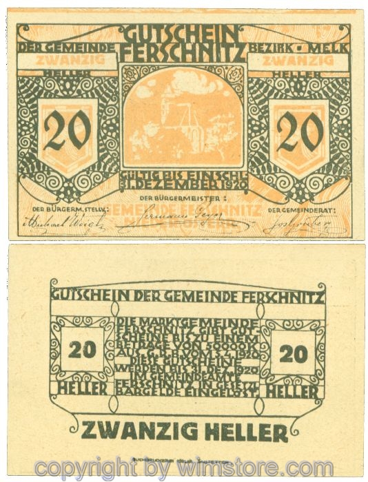 Ferschnitz, J00198g, 20 Heller; 1