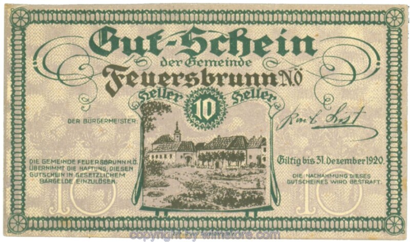 Feuersbrunn, J00199, 10 Heller; 1