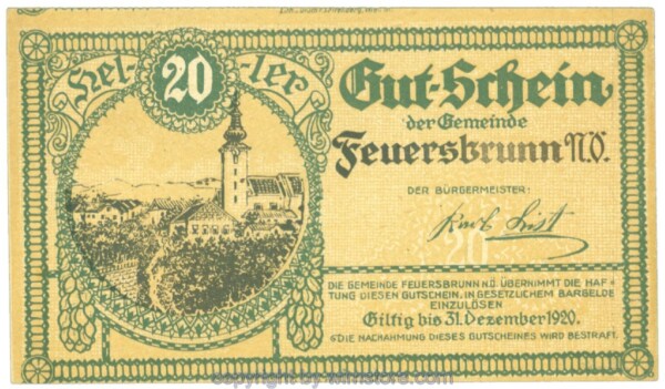 Feuersbrunn, J00199, 20 Heller; 1