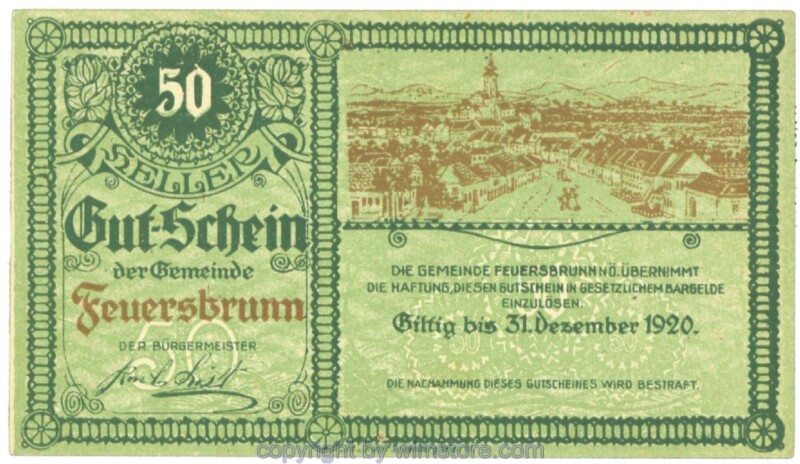 Feuersbrunn, J00199, 50 Heller; 1