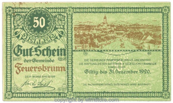 Feuersbrunn, J00199, 50 Heller; 1-