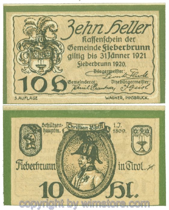 sn104011 Fieberbrunn, J00200cx, 10 Heller; 1