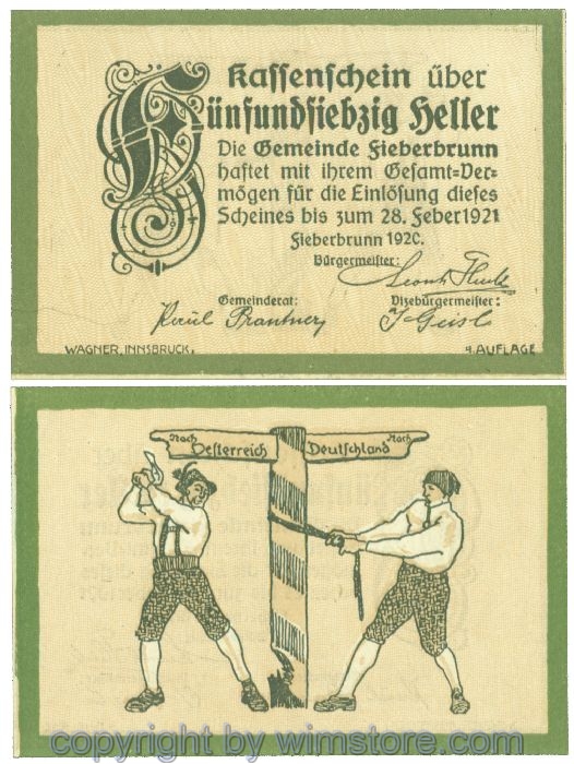 sn104025 Fieberbrunn, J00200d, 75 Heller; 1