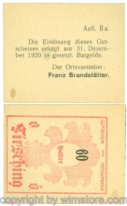 Firsching, J00201SIb, 60 Heller; 1