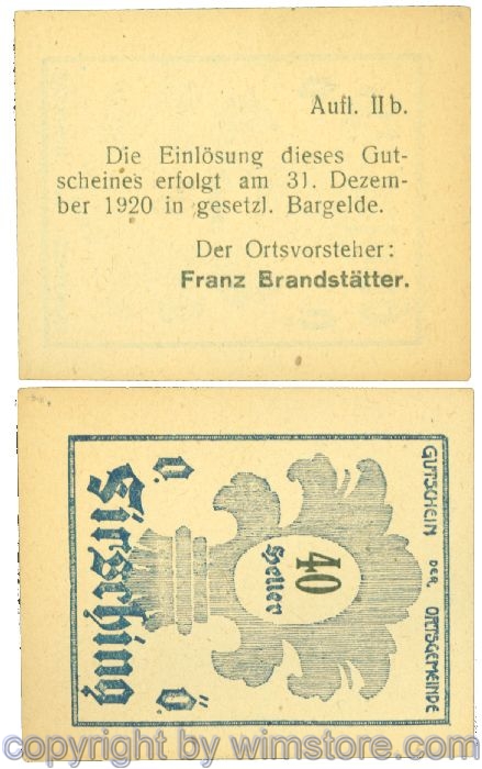 Firsching, J00201SIc, 40 Heller; 1