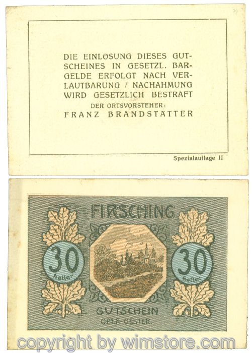 Firsching, J00201SIIe, 30 Heller; 1-2
