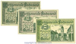 sn104058a Fischamend, J00202a, Serie 10, 20, 50 Heller; I
