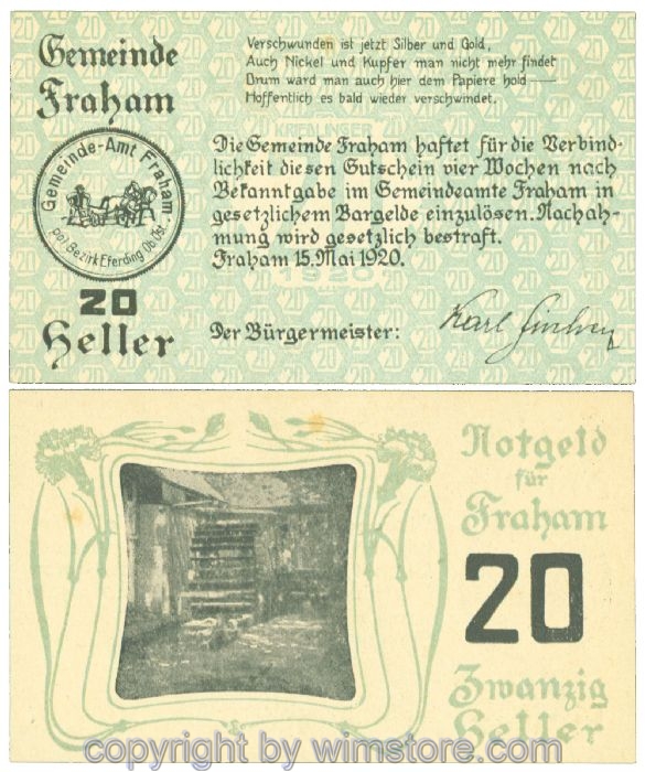Fraham, J00205b, 20 Heller; I