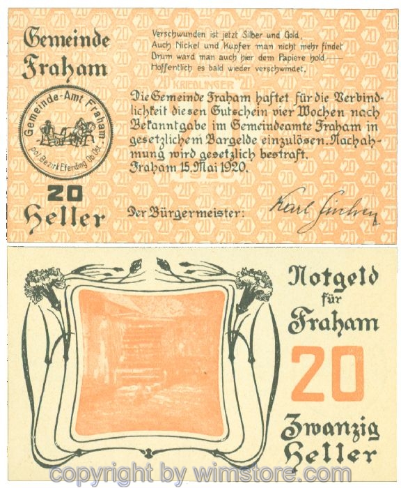 Fraham, J00205c, 20 Heller; I