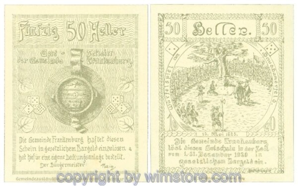 Frankenburg, J00206Ib, 50 Heller; I