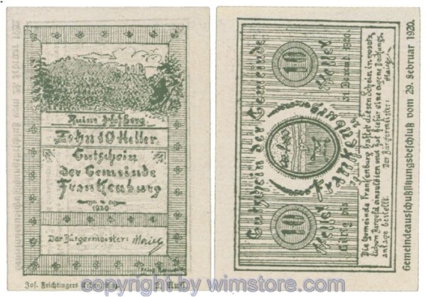 Frankenburg, J00206Icx, 10 Heller; I