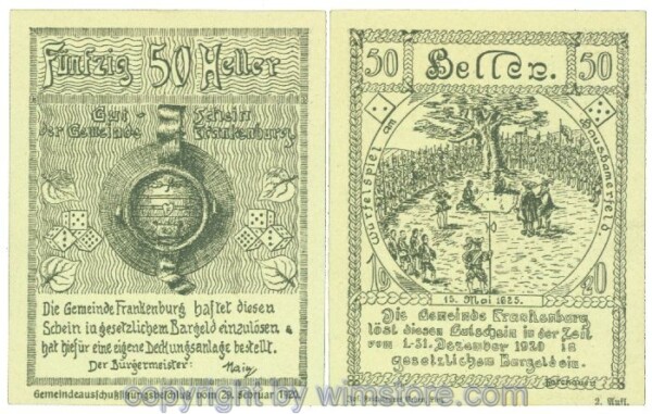 sn104091 Frankenburg, J00206Ic, 50 Heller; I