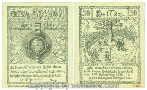 Frankenburg, J00206Ic, 50 Heller; I-