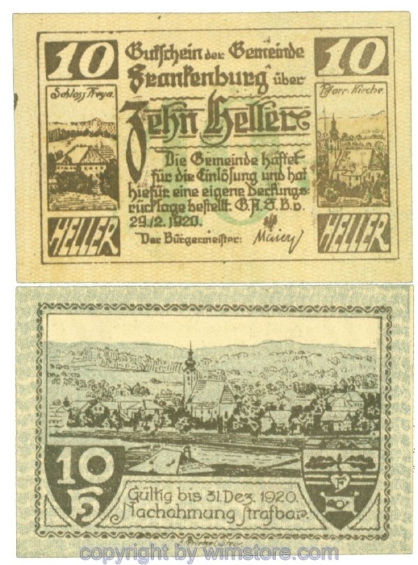sn104093 Frankenburg, J00206IIb, 10 Heller; I