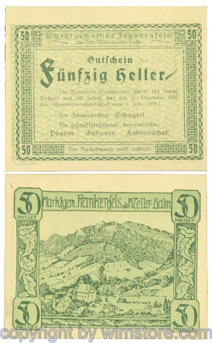 Frankenfels, J00208a, 50 Heller; I