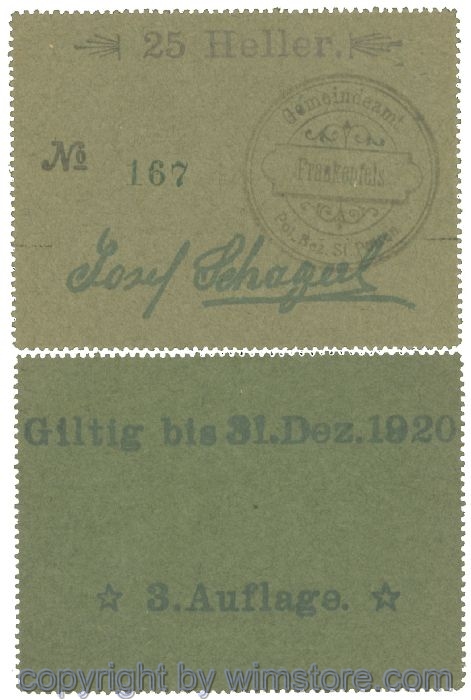 Frankenfels, J00208SIId, 25 Heller; I