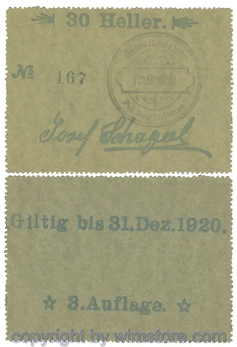 Frankenfels, J00208SIId, 30 Heller; I