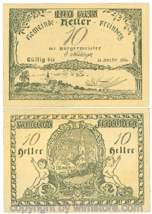 sn104161 Freinberg, J00211Ib, 10 Heller; I