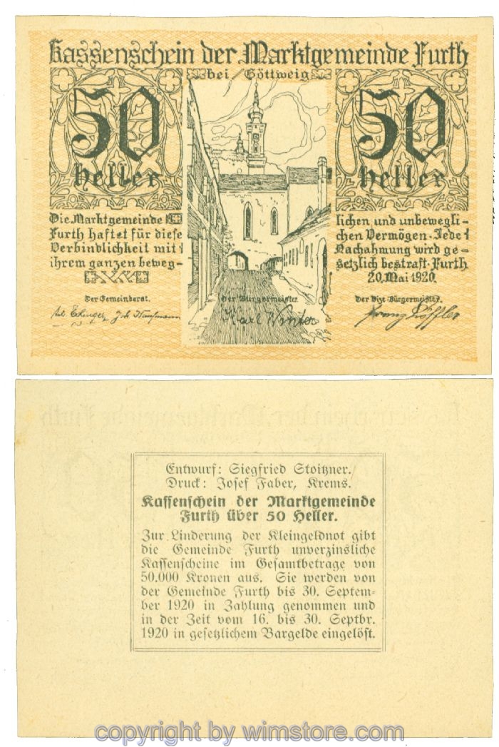 Furth  J00214a29  50 Heller; I