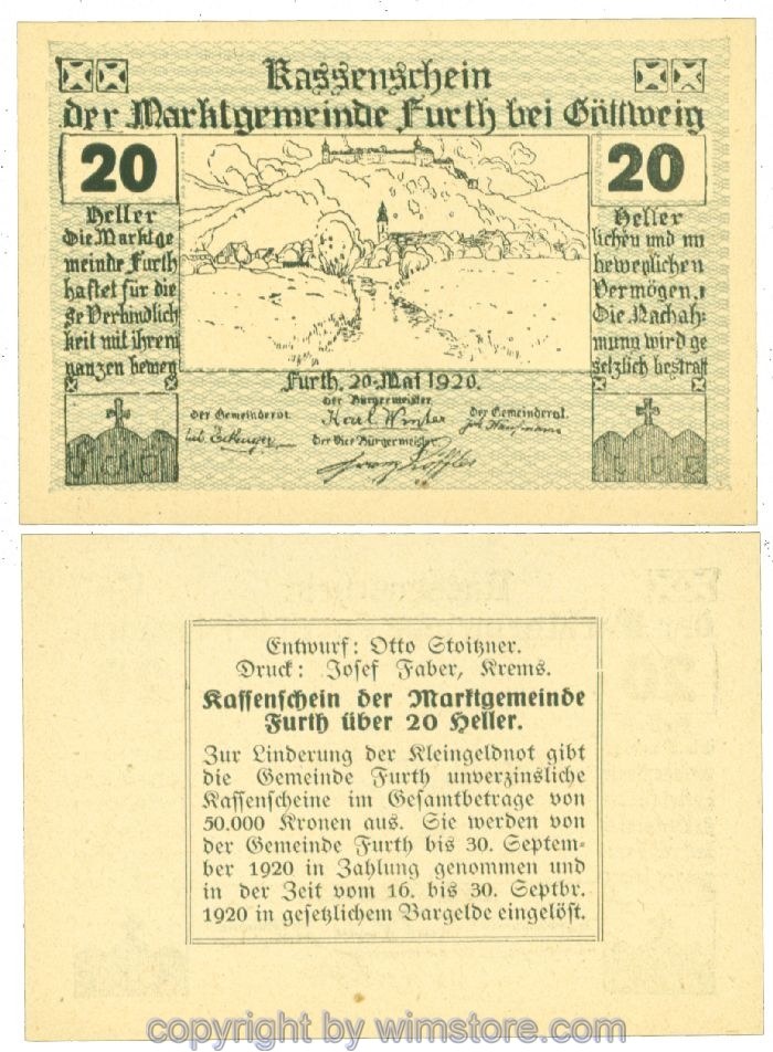 Furth  J00214b26  20 Heller; I
