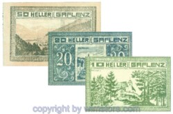 Gaflenz, J00216a, Serie 10, 20, 50 Heller; 1