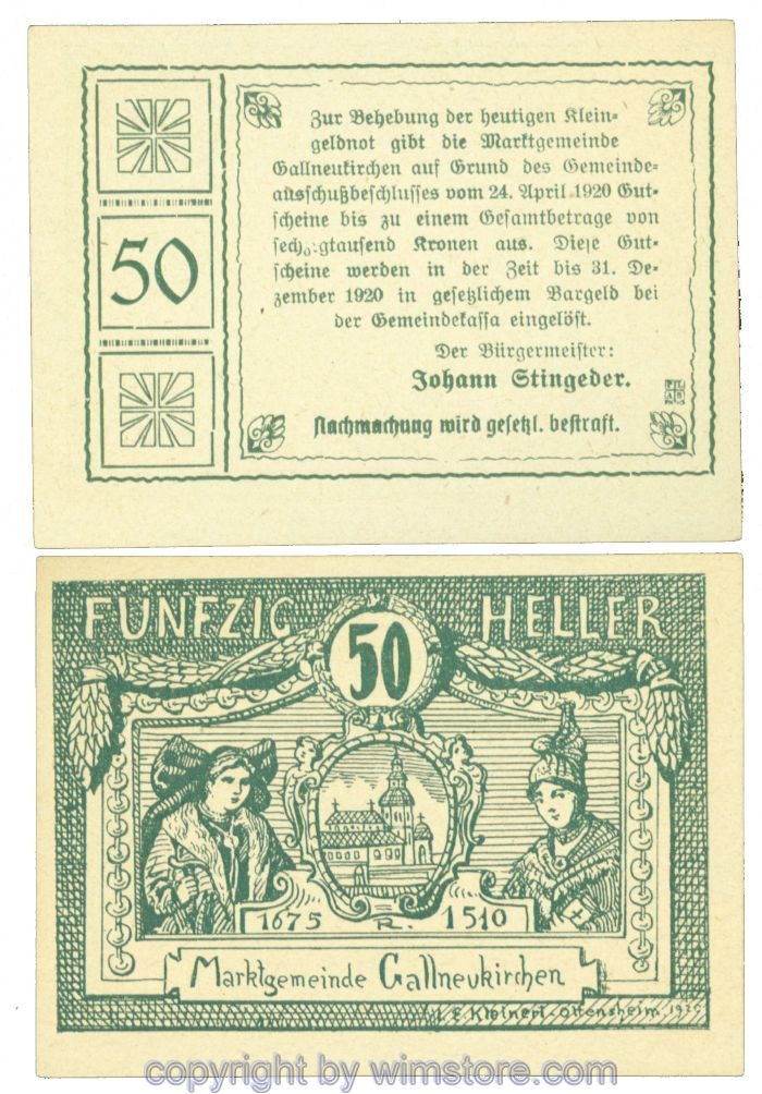 sn104251 Gallneukirchen, J00218a, 50 Heller; 1-