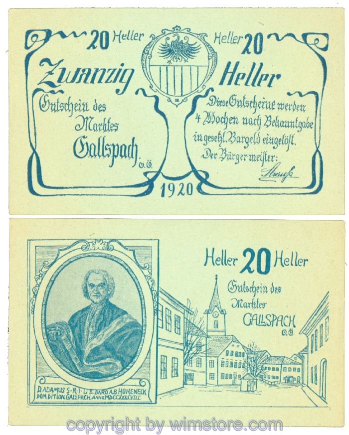 Gallspach, J00219c, 20 Heller; 1