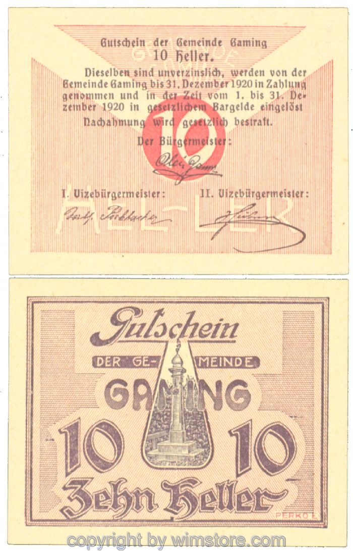 Gaming, J00220a, 10 Heller; 1