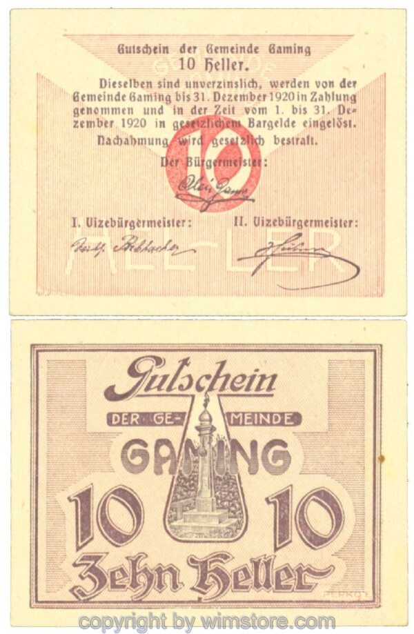 Gaming, J00220a, 10 Heller; 1-