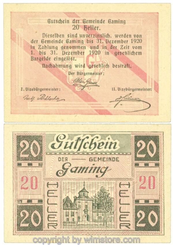 sn104268 Gaming, J00220a, 20 Heller; 1