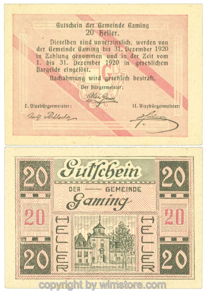 Gaming, J00220a, 20 Heller; 1