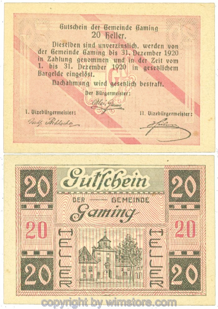 Gaming, J00220a, 20 Heller; 1-
