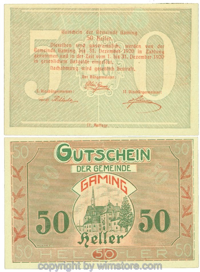 Gaming, J00220b, 50 Heller; 1