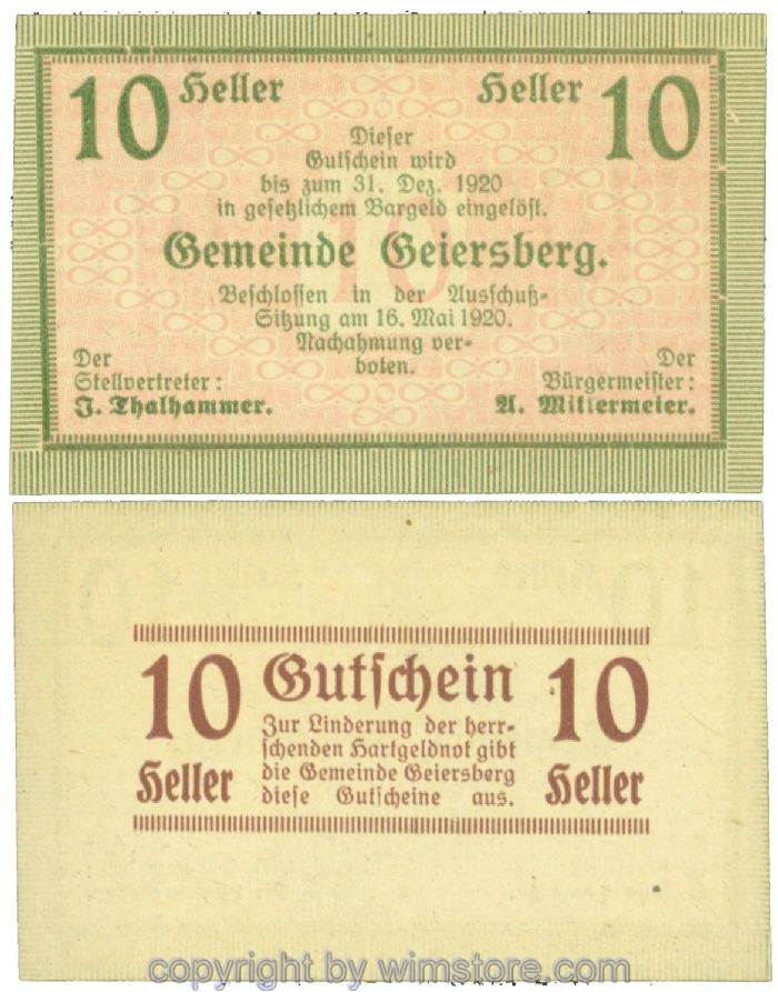 Geiersberg, J00227b1, 10 Heller; 1