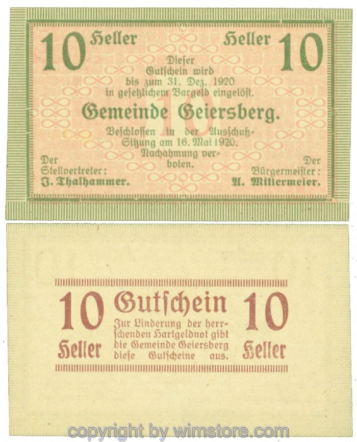 Geiersberg, J00227b2, 10 Heller; 1