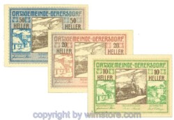 Gerersdorf, J00230a, Serie 10, 20, 50 Heller; 1