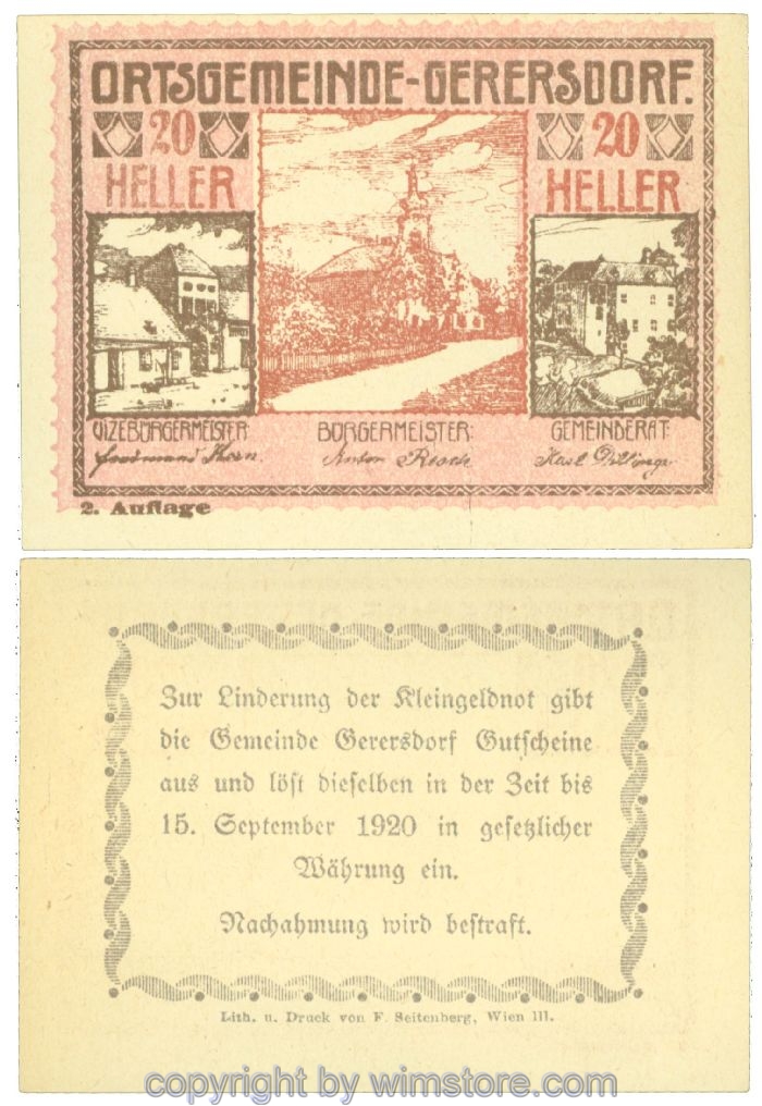 Gerersdorf, J00230b, 20 Heller; 1