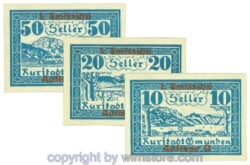 Gmunden, J00240SIb, Serie 10, 20, 50 Heller; 1