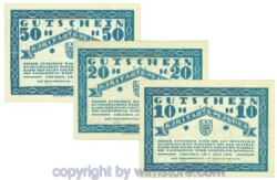 Gmunden, J00240SIb, Serie 10, 20, 50 Heller; 1