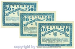 Gmunden, J00240SIb, Serie 10, 20, 50 Heller; 1