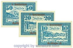 Gmunden, J00240SIb, Serie 10, 20, 50 Heller; 1