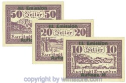 Gmunden, J00240SId, Serie 10, 20, 50 Heller; 1