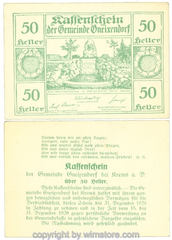 Gneixendorf, J00241N4, 50 Heller; 1-