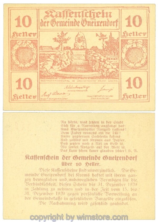 Gneixendorf, J00241N29, 10 Heller; 1
