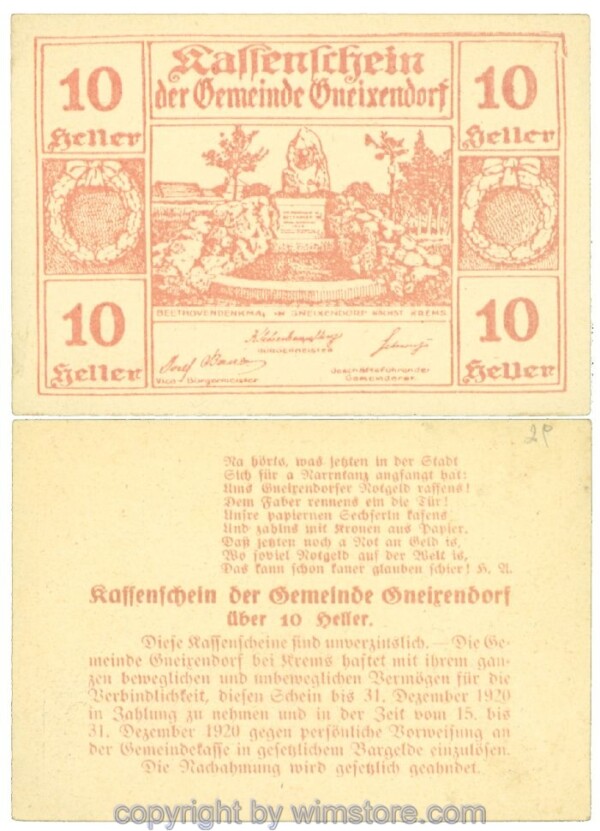 Gneixendorf, J00241N29, 10 Heller; 1-