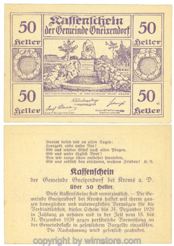 Gneixendorf, J00241N44, 50 Heller; 1-